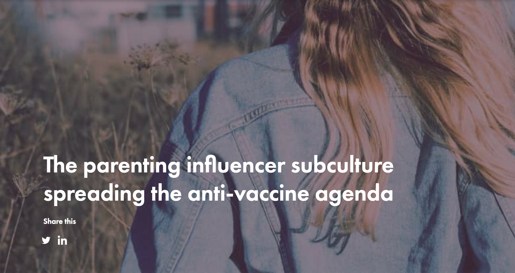 The parenting influencer subculture spreading the anti-vaccine agenda