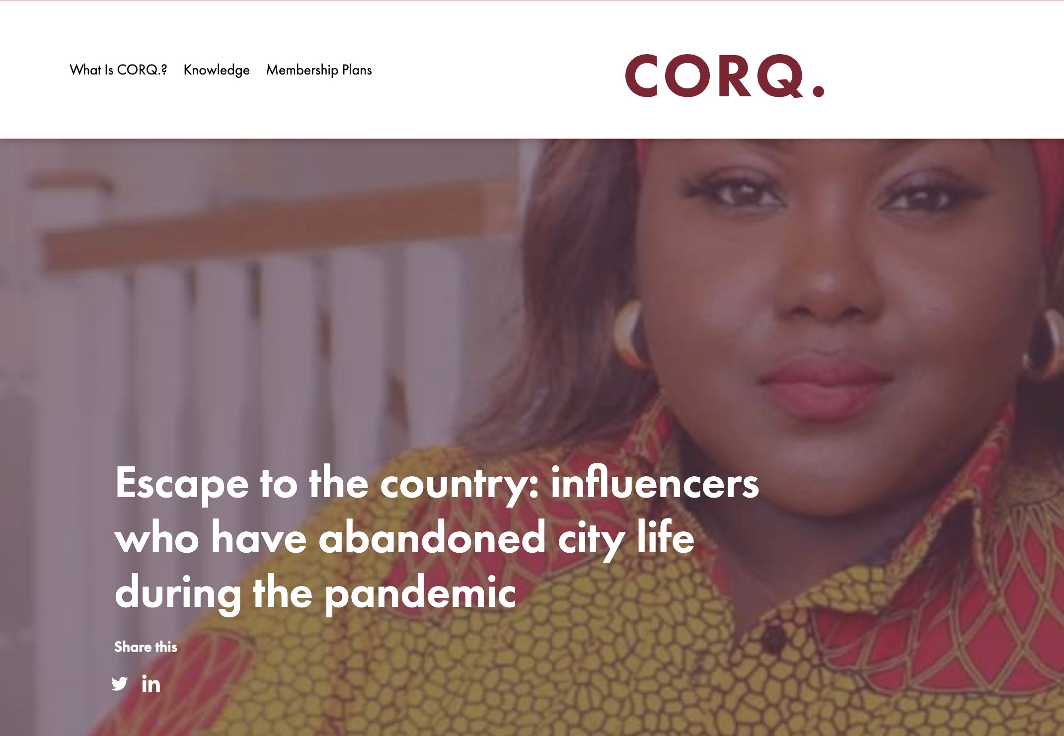 Escape to the country: influencers who have abandoned city life during the pandemic