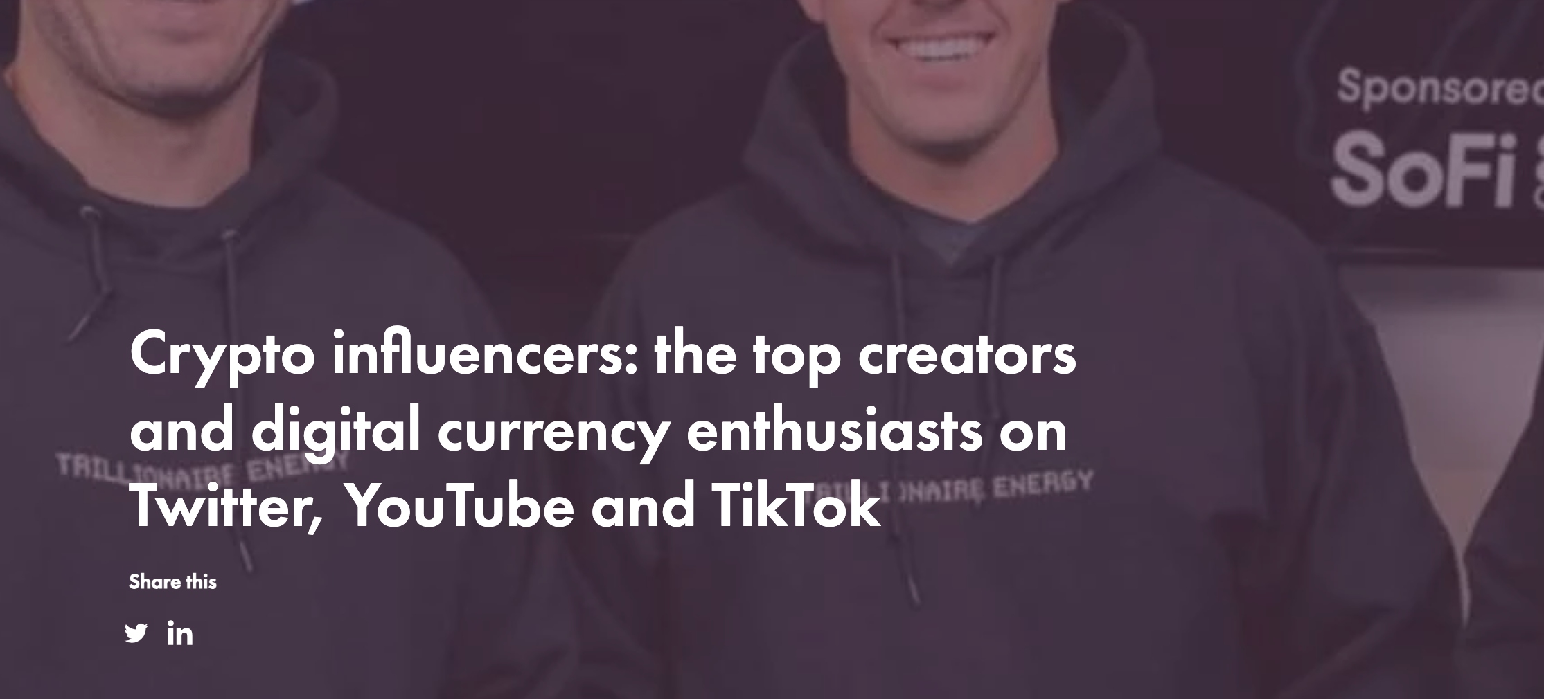 Crypto influencers: the top creators and digital currency enthusiasts on Twitter, YouTube and TikTok