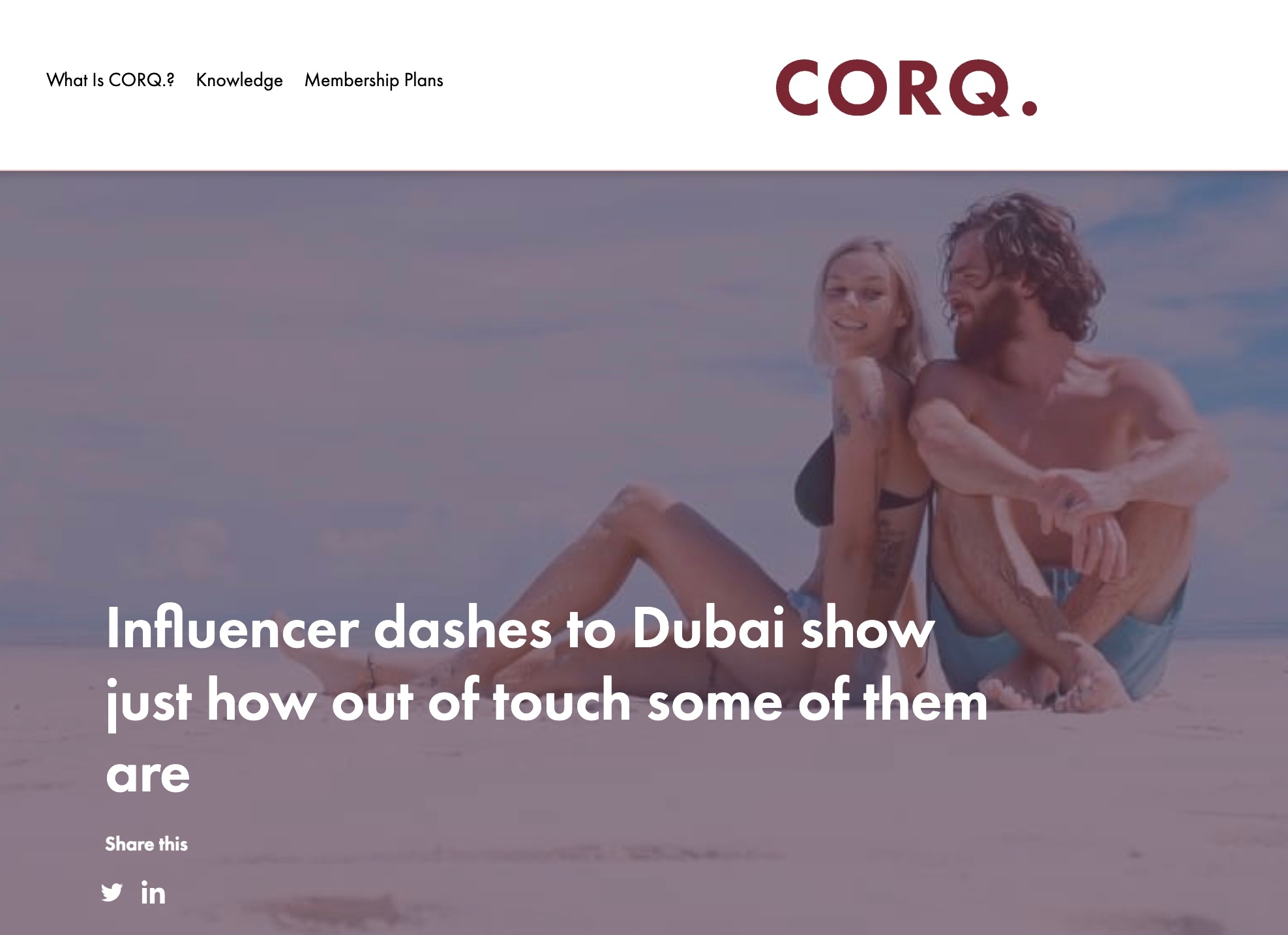 Influencer dashes to Dubai show just how out of touch some of them are