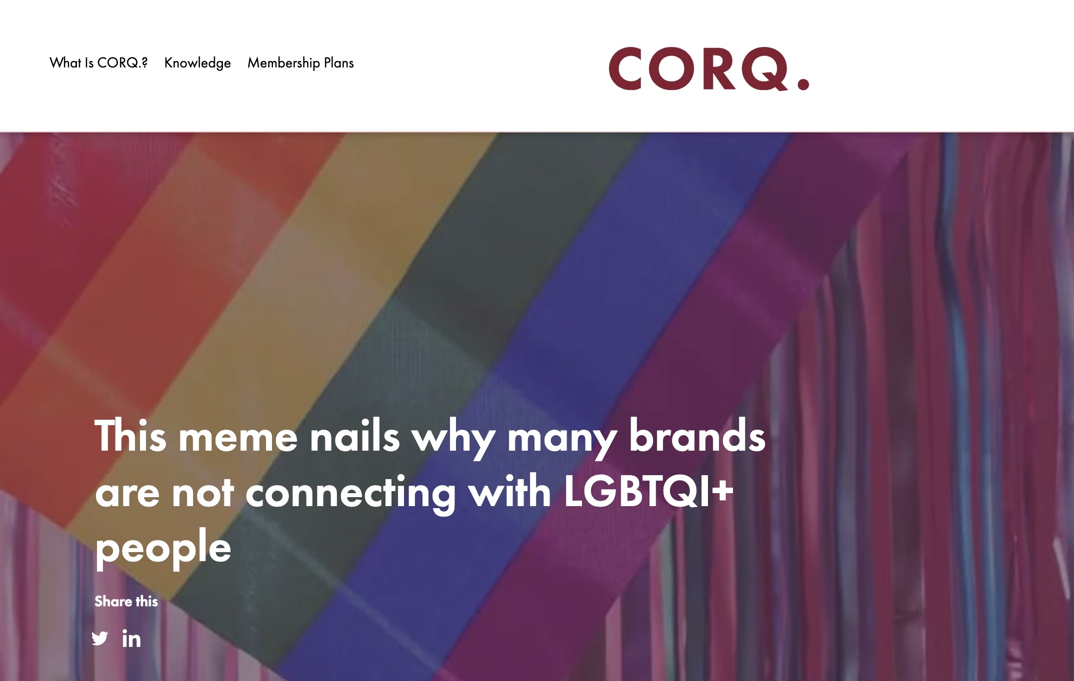 This meme nails why many brands are not connecting with LGBTQI+ people