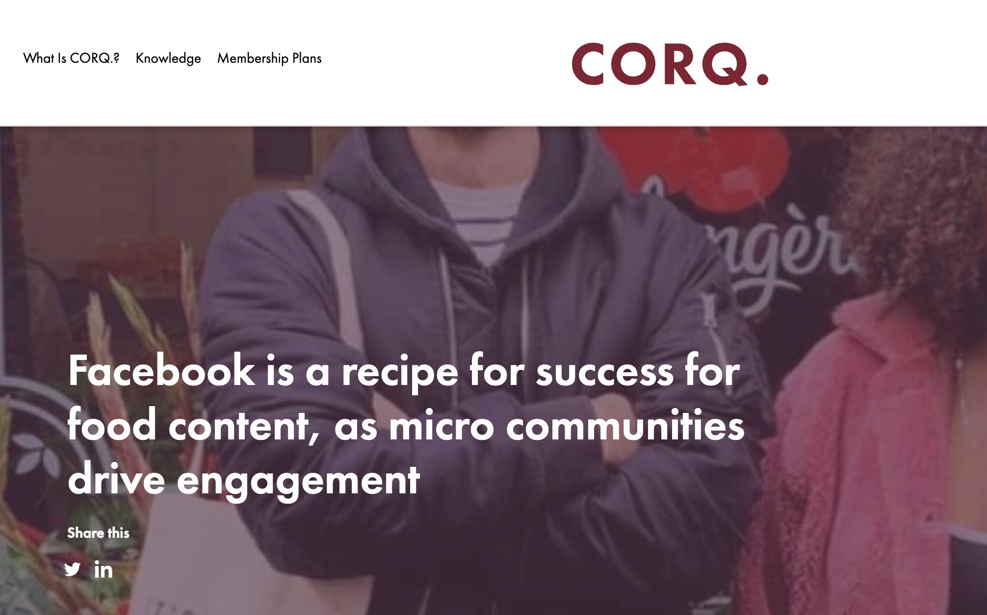 Facebook is a recipe for success for food content, as micro communities drive engagement