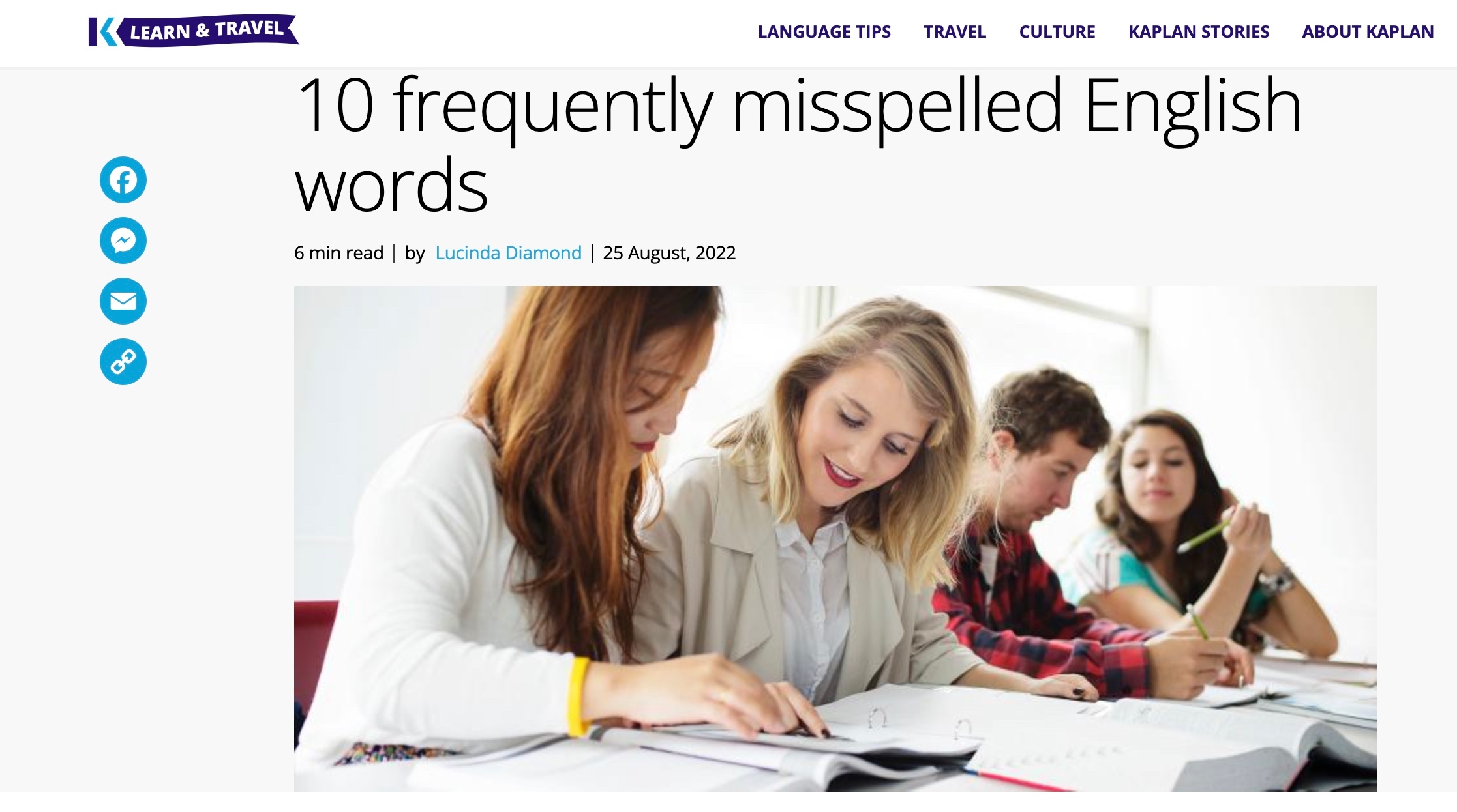 10 frequently misspelled English words