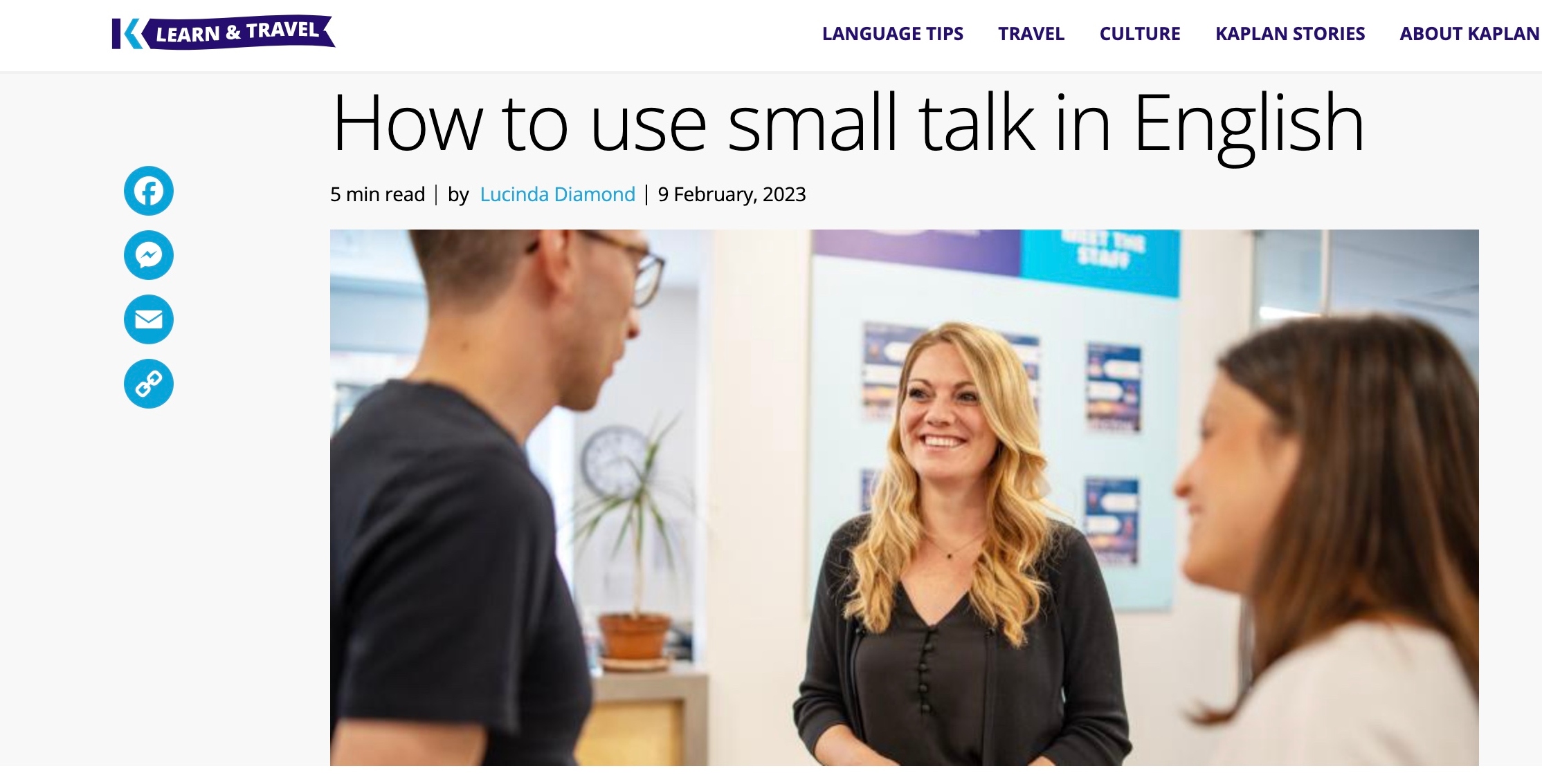 How to use small talk in English