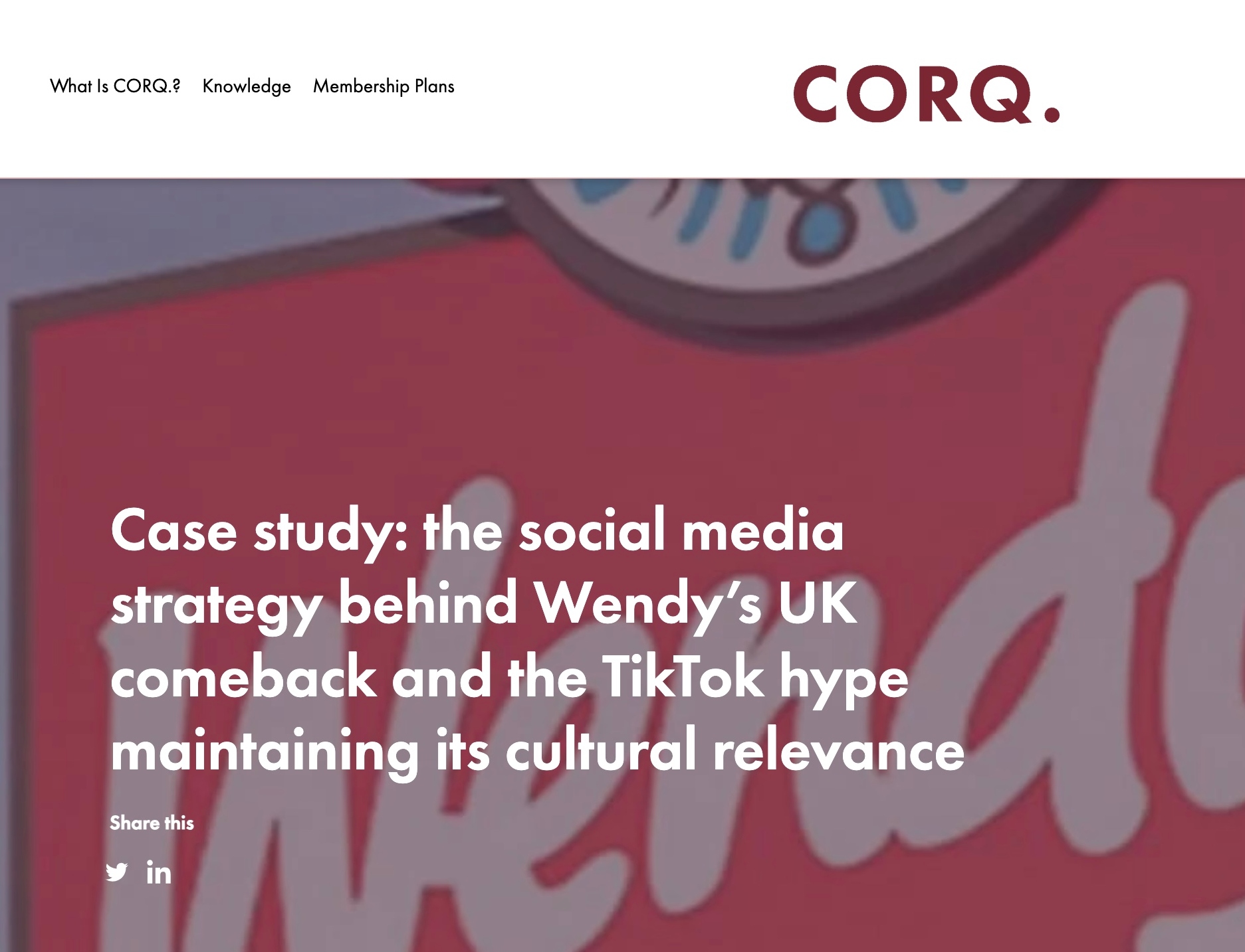 Case study: the social media strategy behind Wendy’s UK comeback and the TikTok hype maintaining its cultural relevance
